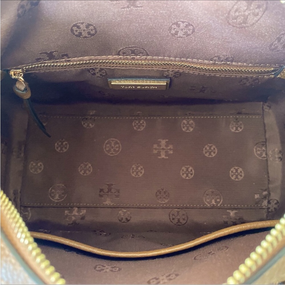 Tory Burch Tan Pebbled Leather Satchel - Picture 2 of 12